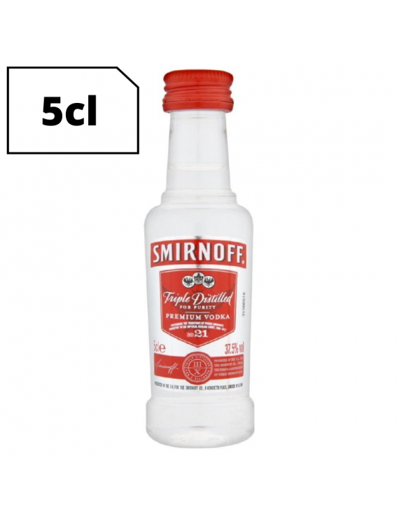 Smirnoff Vodka Red label 5cl kopen doe bij BorrelBaaz.nl